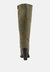 Sleet-Slay Antique Eyelets Lace Up Knee Boots In Olive