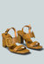 Swift Big Buckle Tan Leather Slingback Sandal - Tan