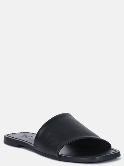 Rag & Co Tatami Black Soft Leather Classic Leather Slide Flats product