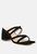 Valentina Strappy Casual Block Heel Sandals In Black - Black