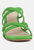 Valentina Strappy Casual Block Heel Sandals In Green