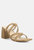 Valentina Strappy Casual Block Heel Sandals In Tan - Tan