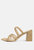 Valentina Strappy Casual Block Heel Sandals In Tan