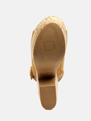Vendela Leather Slingback Platform Sandal