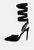 Wallis Black Diamante Embellished Tie up Stiletto Sandals