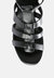 Windrush Cage Wedge Leather Sandal