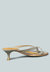 Winslet Heeled Thong Sandal in Bronze