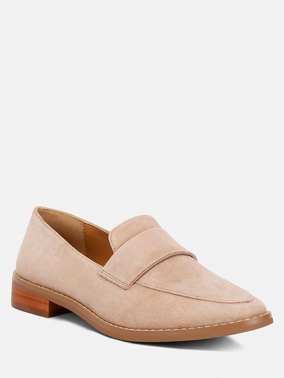 Rag & Co Zofia Nude Suede Penny Loafers product