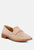 Zofia Nude Suede Penny Loafers - Nude