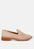 Zofia Nude Suede Penny Loafers