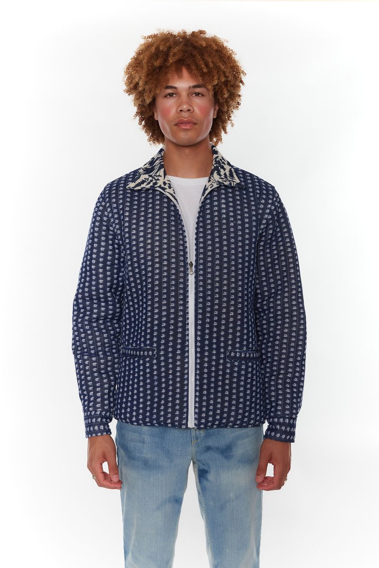 Ameya Reversible Quilted Jacket - Blue