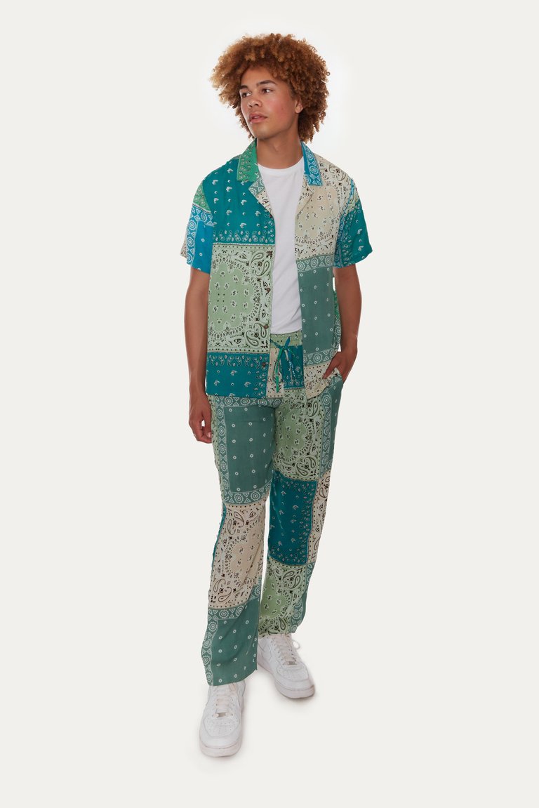 Baasu Men’s Summer Pants - Aqua