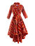 High-Low Wrap Dress Jacket - Red