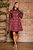 Tribal Print Trench Coat Dress