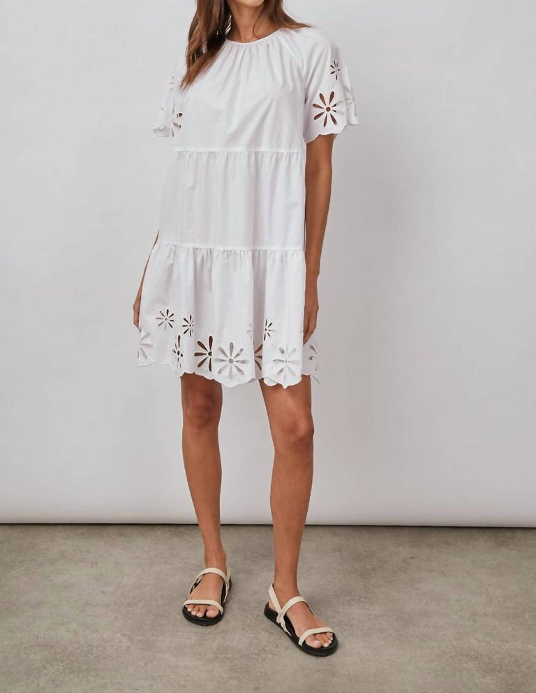 Arielle Dress In White Eyelet - White Eyelet