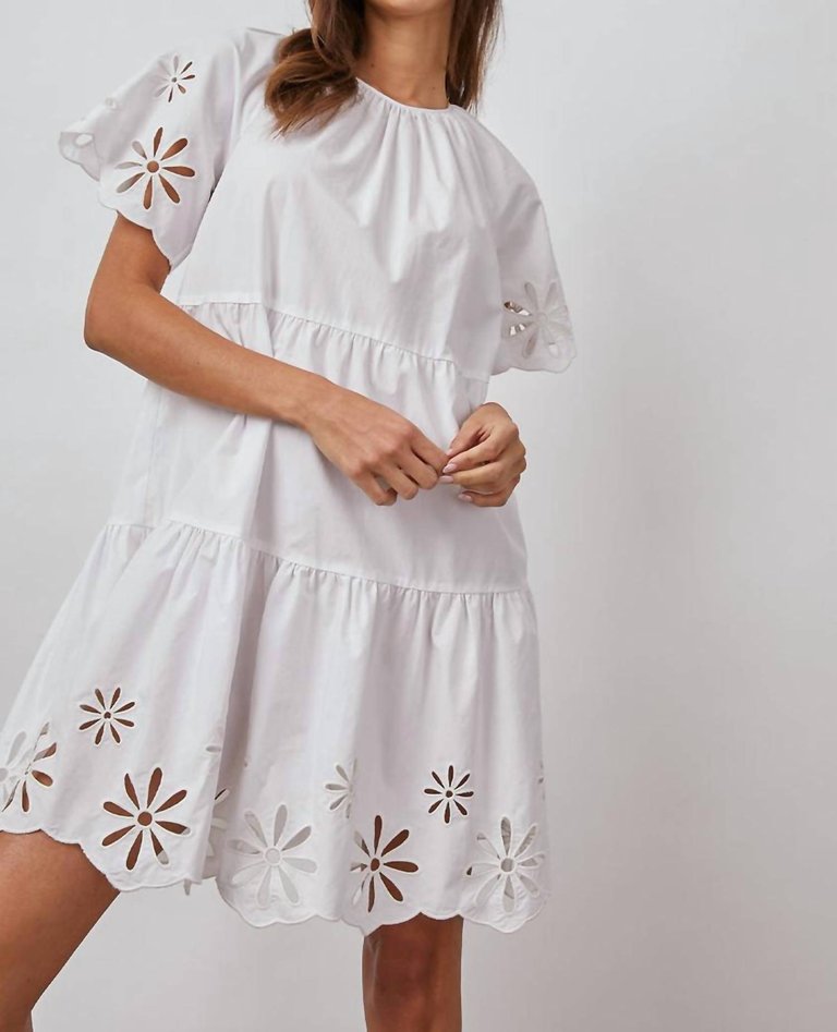 Arielle Dress In White Eyelet