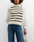 Bambi Sweater Vest With Contrasting Sleeves - Ivory Navy Stripe