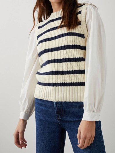 Rails Bambi Sweater Vest With Contrasting Sleeves - Ivory Navy Stripe product
