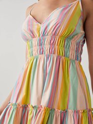 Carmen Dress - Guava Stripe