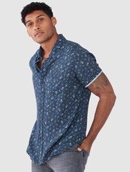 Carson Short Sleeve Shirt - Navy Mini Floral