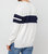 Delmar Surf Sweater In White/Navy