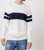 Delmar Surf Sweater In White/Navy