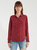 Kate Button Up Silk Shirt - Merlot Twinkle