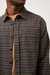 Mens Forrest Button Down Shirt In Dark Loch