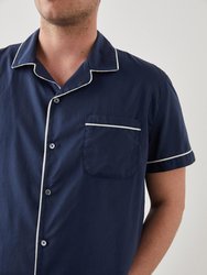 Mens Osbourne S/s Shirt In Binaural Blue