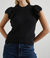 Penelope Short Sleeve Sweater In Black - Black
