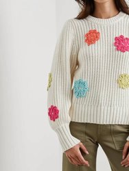 Romy Sweater - Ivory Multi Daisys