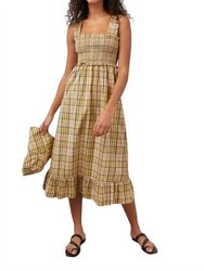 Rumi Dress In Sunflower Plaid - Sunflower Plaid