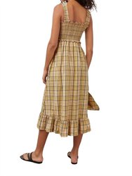 Rumi Dress In Sunflower Plaid