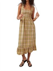 Rumi Dress In Sunflower Plaid