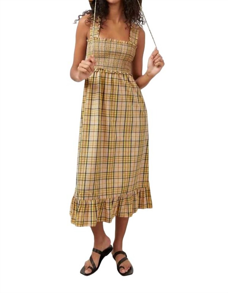 Rumi Dress In Sunflower Plaid