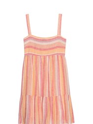 Sadie Dress In Azalea Stripe