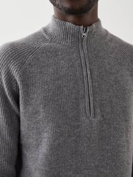 Stark Quarter Zip Sweater In Finch