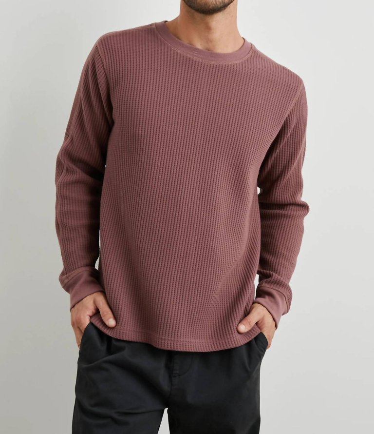 Wade Thermal Sweater In Brick - Brick