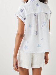 Whitney Shirt - Navy Stitched Stars