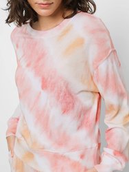 Women Ramona Sweatshirt In Sunset Tie Dye