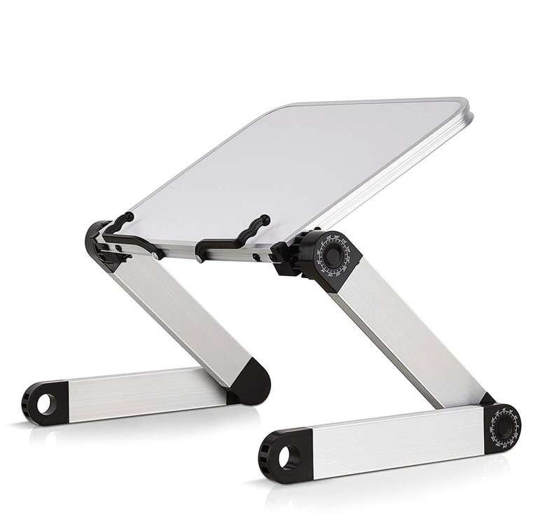 14 Inch White Foldable And Portable Mini Desk Stand - White