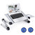 16.5" Foldable And Portable Silver Desk Stand With Double CPU USB Cooling Fan