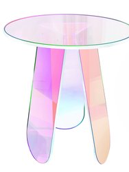 17.5 In. Round Acrylic Coffee Table - Multi