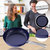3-Piece Aluminum Alloy Non-Stick Induction Frying Pan Set With Lid