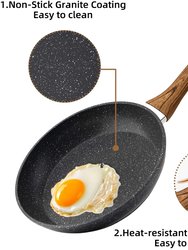 3-Piece Aluminum Non-Stick Induction Frying Pan Set