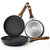 3-Piece Aluminum Non-Stick Induction Frying Pan Set