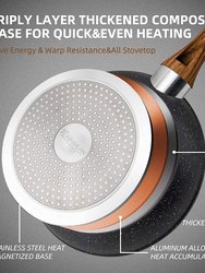 3-Piece Aluminum Non-Stick Induction Frying Pan Set