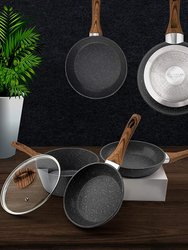 3-Piece Aluminum Non-Stick Induction Frying Pan Set