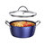 3.7 qt. Aluminum Alloy Nonstick Sauce Pan In Blue With Lid