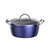 3.7 qt. Aluminum Alloy Nonstick Sauce Pan In Blue With Lid - Blue